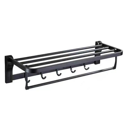 Taicute Towel Rack Shelf Hooks Movable Bar Sus