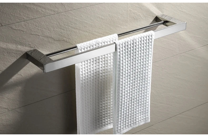 Stainless Steel Bathroom Wall Shelf Towel Bar Rack