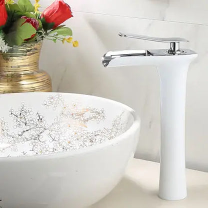 Basin Faucet Gold Waterfall Faucet Brass Bathroom Faucet