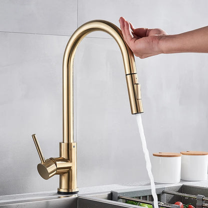 Pull Out Touch Sensor Faucet 360 Rotation Smart