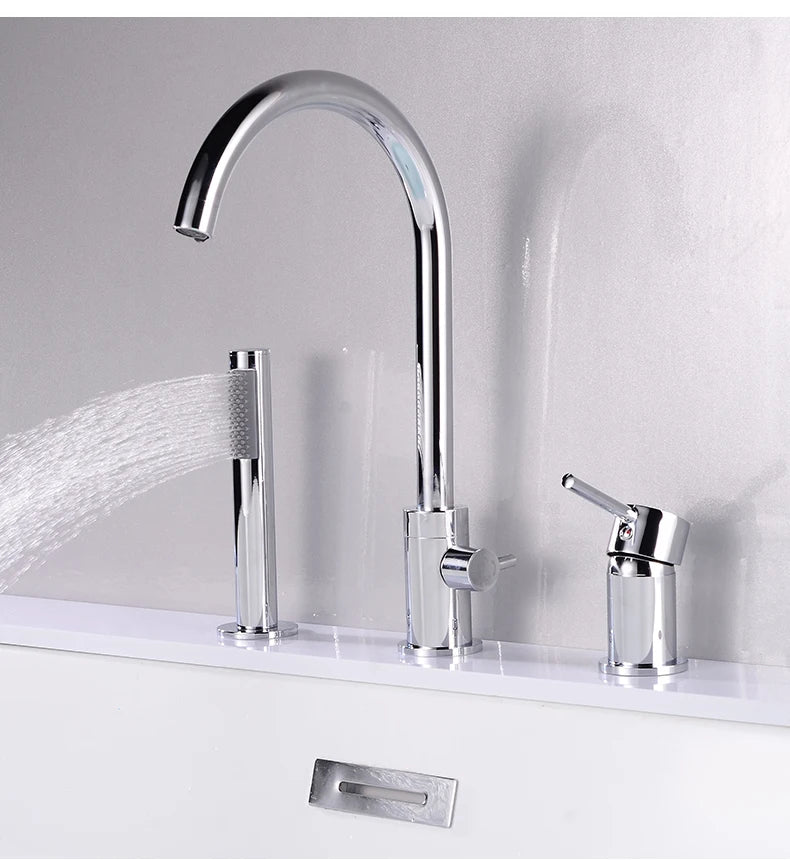 Ellen Bathtub Faucets Holes Black Cold Bath Shower