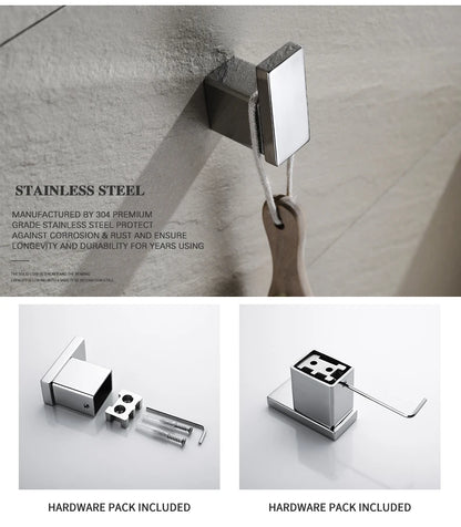 Stainless Steel Bathroom Wall Shelf Towel Bar Rack