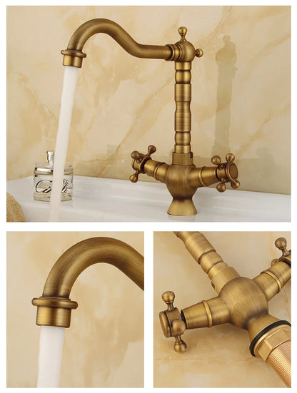 Antique Retro Faucet Basin Mixer Bathroom Cold Water