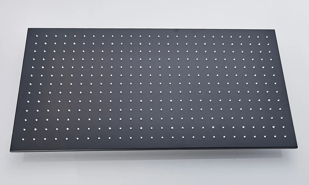 Rozin Led Matte Black Shower Head 40 80cm