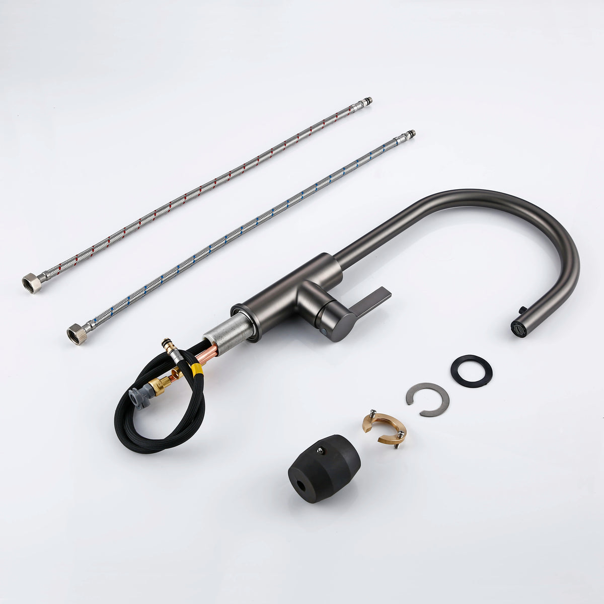 Handle Pull Out Faucet Brushed Gunmetal Matt Black