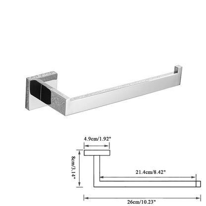 Bathroom Hardware Chrome Robe Hook Towel Rail Bar