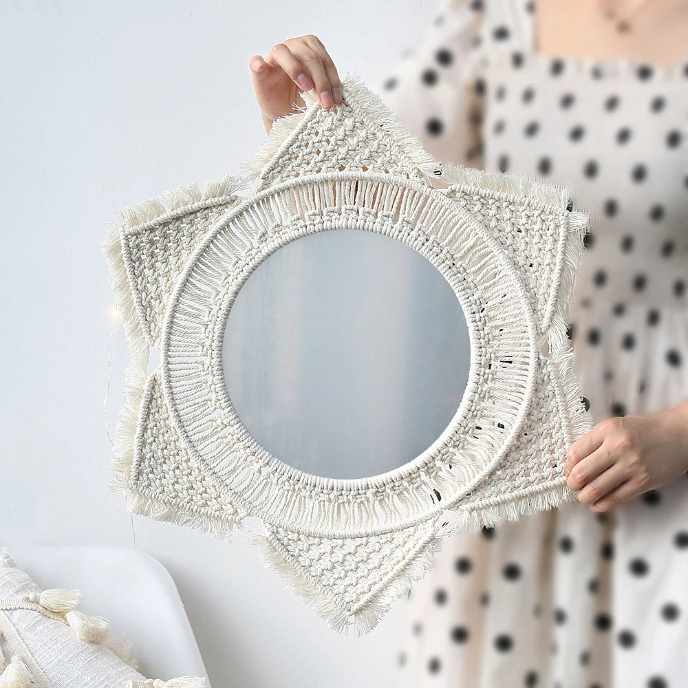 Wall Mirror Macrame Decorative Mirrors Boho Decor Wall