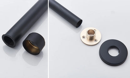 Rozin Led Matte Black Shower Head 40 80cm