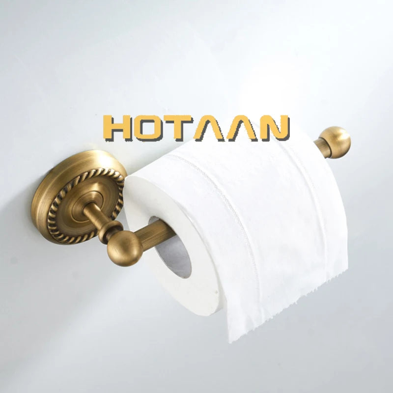 Solid Brass Bathroom Robe Hook Paper Holder Towel