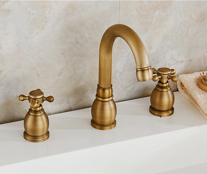 Ellen Antique Bronze Bath Sink Faucet Double Handle