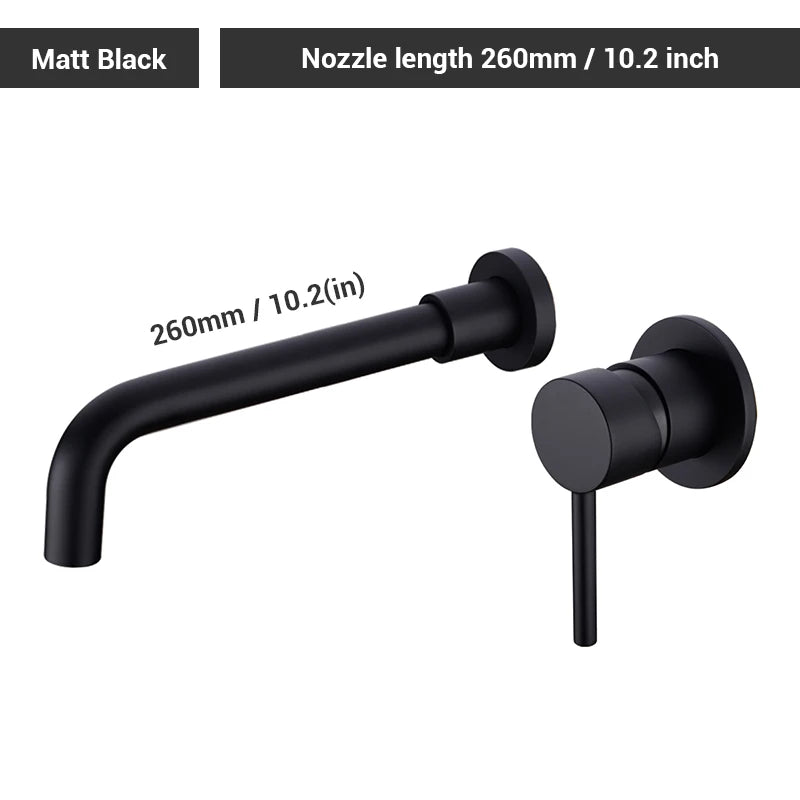 Black Bathroom Sink Faucet Brass Tap Cold Wash