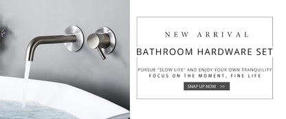 Bathroom Faucet Shower Mixer Tap Spout Black Solid