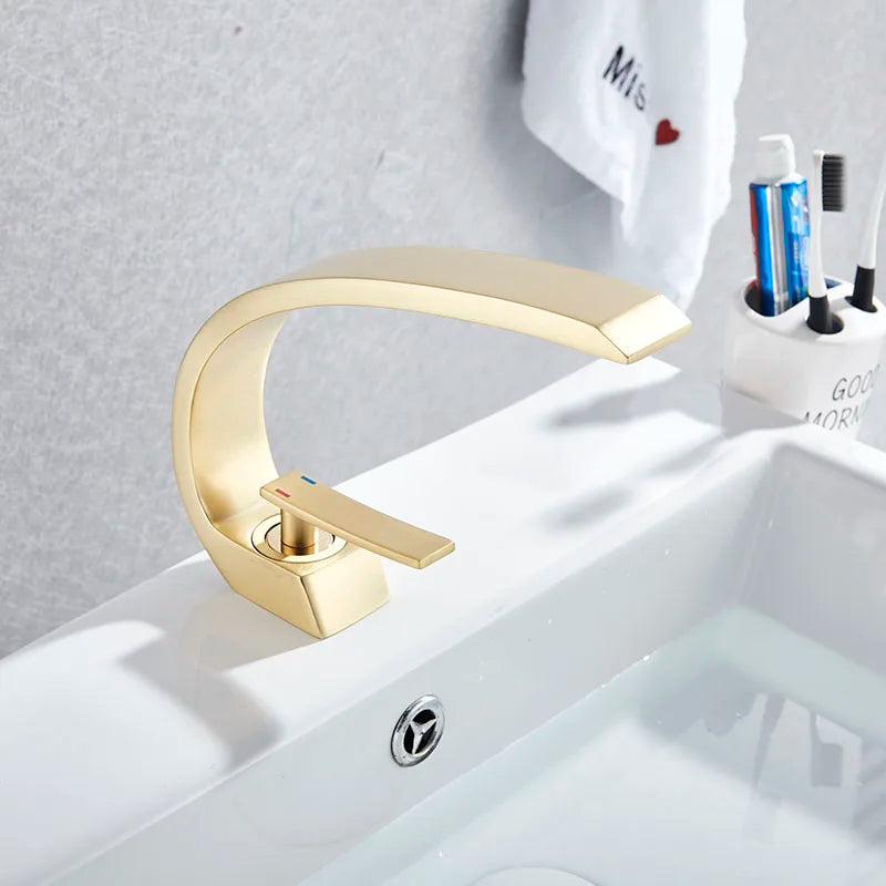 Bathroom Basin Faucet Deck Mount Washing Sink Cold