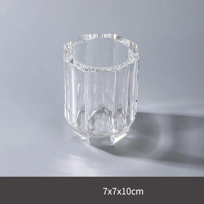 Crystal Glass Bathroom Toothbrush Cup Soap Dish Bottling