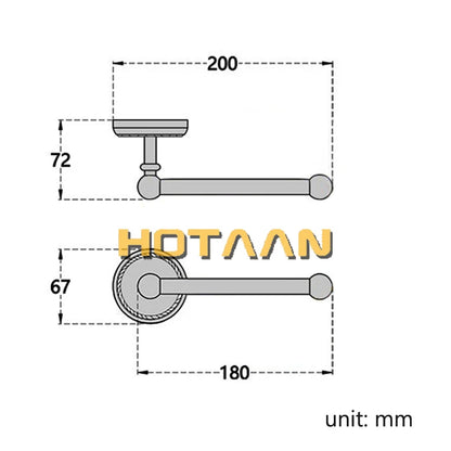 Solid Brass Bathroom Robe Hook Paper Holder Towel