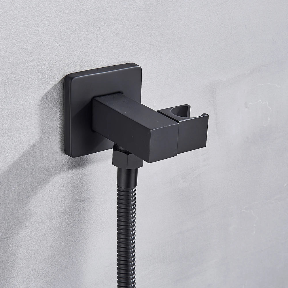 Black Shower Faucets Wall Mounted Rainfall Shower System