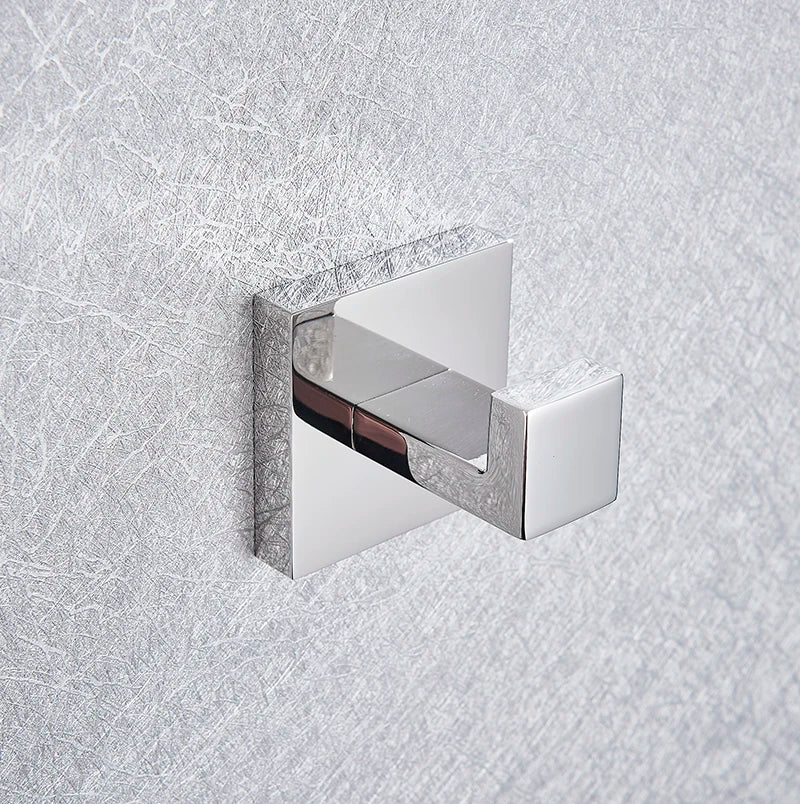 Bathroom Hardware Chrome Robe Hook Towel Rail Bar