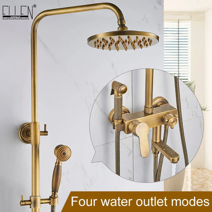 Rain Shower Bidet Spray Faucet Antique Bronze Finished