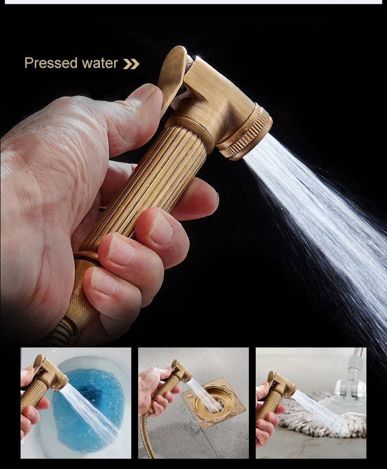 Rain Shower Bidet Spray Faucet Antique Bronze Finished