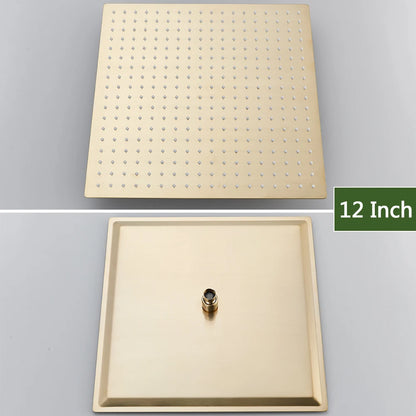 Rozin Brushed Gold Shower Wall Mounted Brass 4-Ways