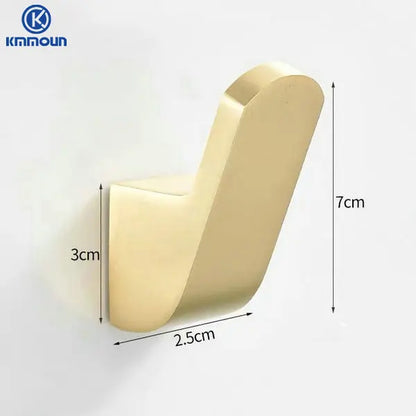 Brush Gold Stainless Steel Clothes Hook Wall Mounted