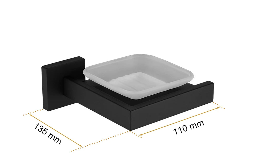 Black Bathroom Stainless Steel Wall Rack Towel Rack