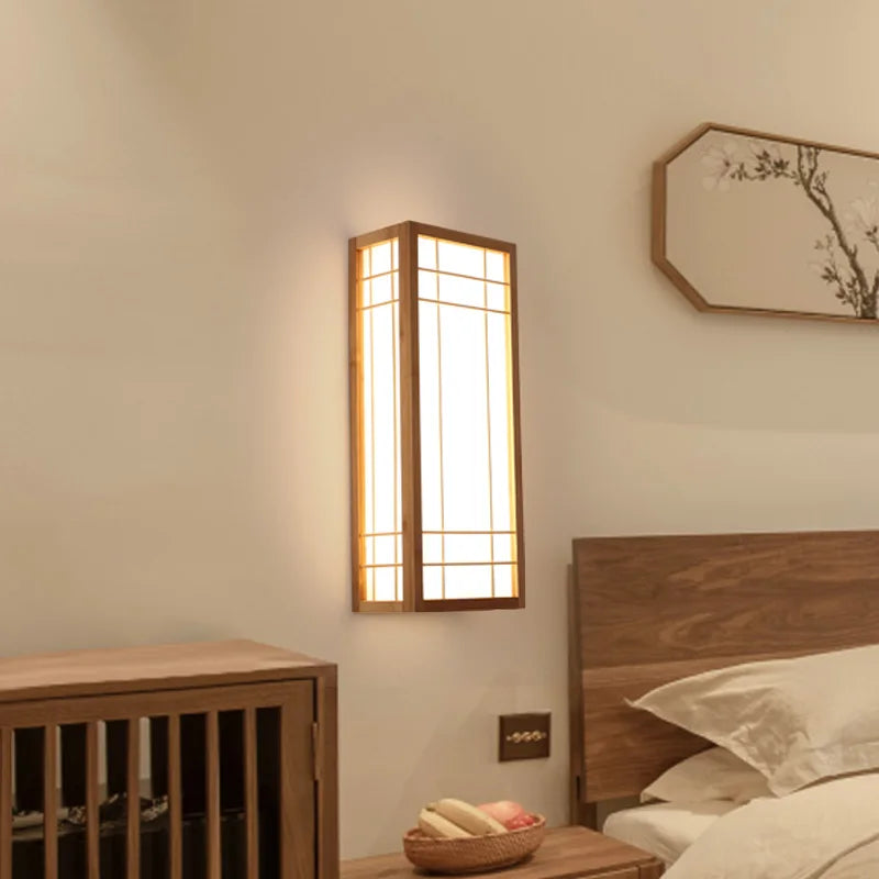 Modern Japanese Wall Lamp Tatami Style Minimalist Wall