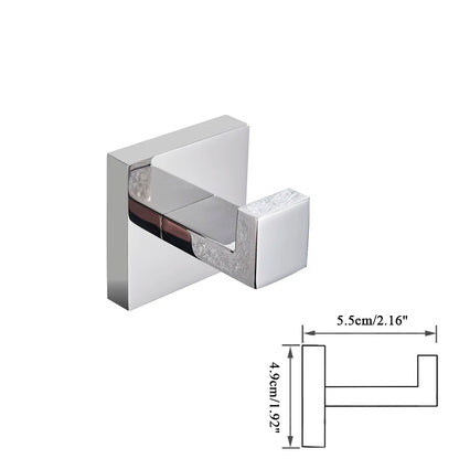 Bathroom Hardware Chrome Robe Hook Towel Rail Bar
