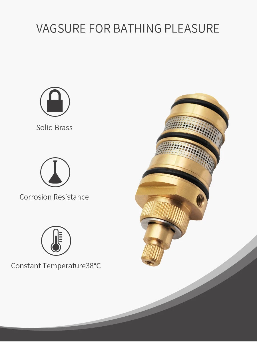 Way Output Thermostatic Brass Shower Faucets Wall Mounted