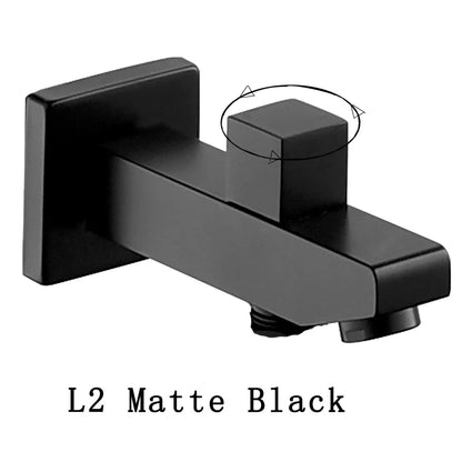 Becola Wall Mounted Faucet Spout Square Round Brass
