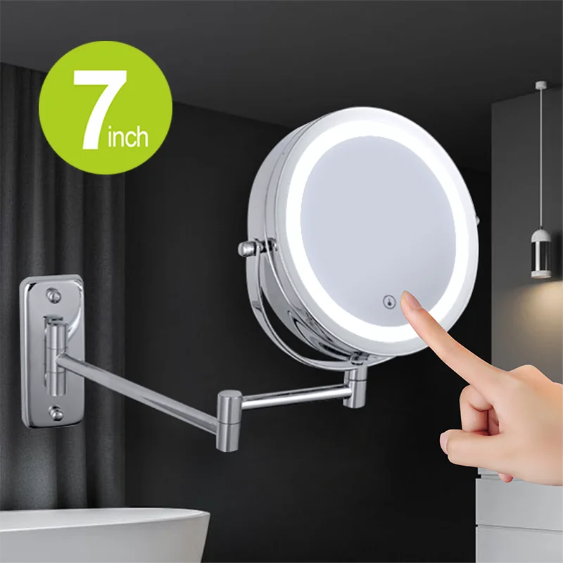 Folding Arm Extend Bathroom Mirror Led Light Inch