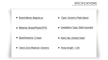 Thermostat Shower Mixer Valve Bathroom Thermostatic Faucet Wall