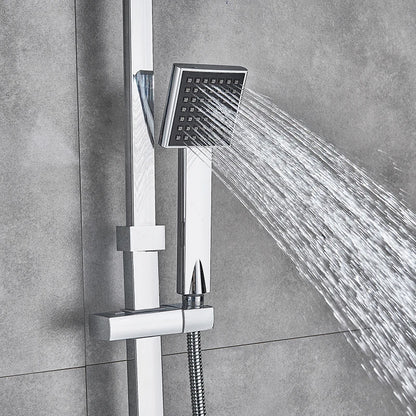 Uythner Bathroom Chrome/Black Shower Faucet Rotate Tub Spout