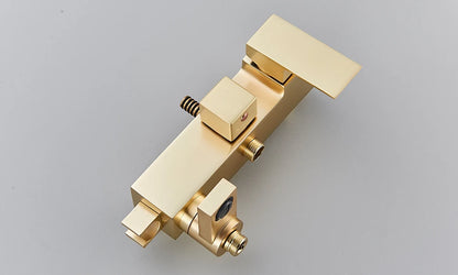 Rozin Brushed Gold Shower Wall Mounted Brass 4-Ways