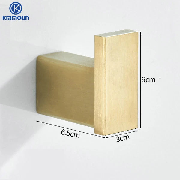 Brush Gold Stainless Steel Clothes Hook Wall Mounted