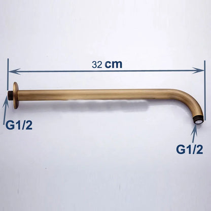 Antique Brass Bathroom Hand Shower Head Inch Round