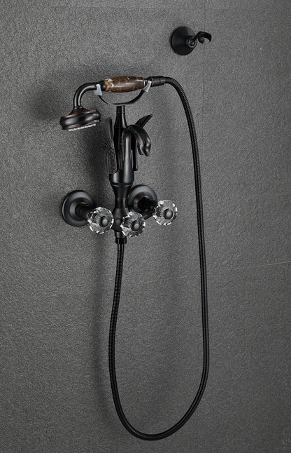 Luxury Golden Bathroom Swan Bathtub Faucet Wall Mounted