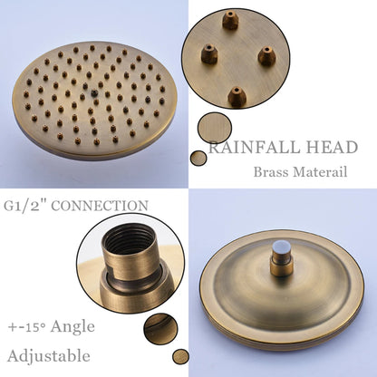 Poiqihy Antique Shower Wall Bathroom Bath Shower Faucet