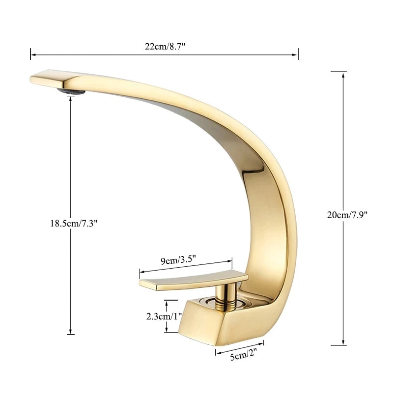 Bathroom Basin Faucet Deck Mount Washing Sink Cold