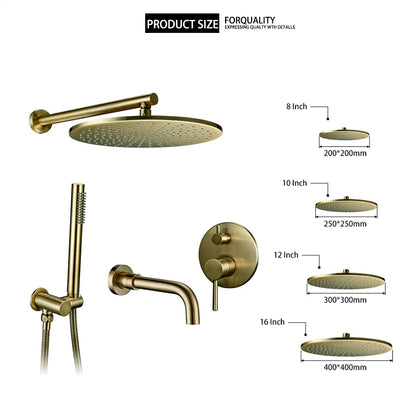 Bathroom Faucet Shower Mixer Tap Spout Black Solid
