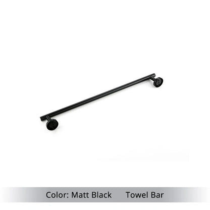 Bathroom Hardware Kit Brushed Stainless Steel Round Wall