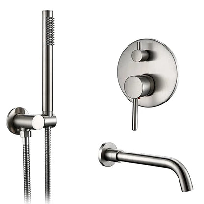 Bathtub Mixer Tap Shower Cold Bathroom Faucet Brushed