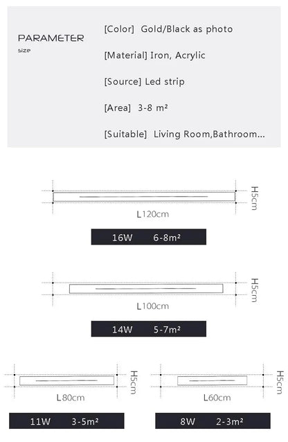 Nordic Led Lamp Decoration Wall Mirror Light Lighting
