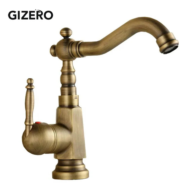 Antique Retro Faucet Basin Mixer Bathroom Cold Water