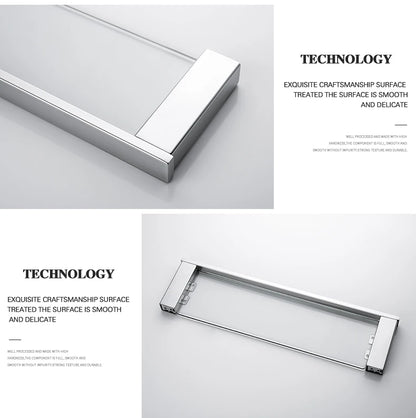 Stainless Steel Bathroom Wall Shelf Towel Bar Rack