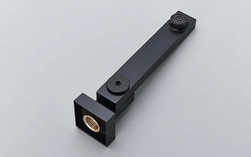 Rozin Matte Black Thermostatic Shower Faucet Concealed Install