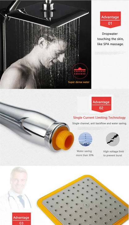 6/9 Inch Large Flow Supercharge Rain Shower Head