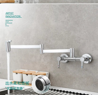 Pot Filler Tap Wall Mounted Foldable Faucet Cold
