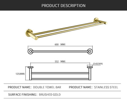 Vibrant Moderne Brushed Gold Towel Racks Fashion Gold