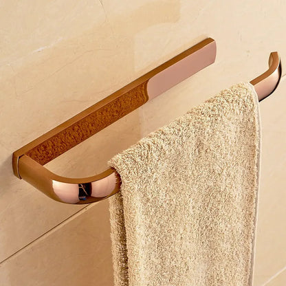 Rose Gold Double Towel Bars Bathroom Towel Ring